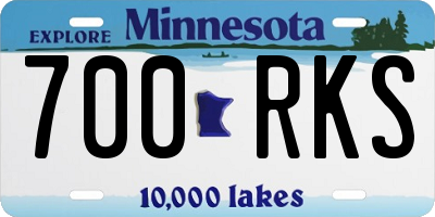 MN license plate 700RKS