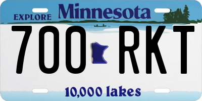 MN license plate 700RKT
