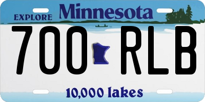 MN license plate 700RLB