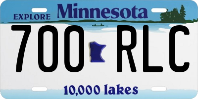 MN license plate 700RLC