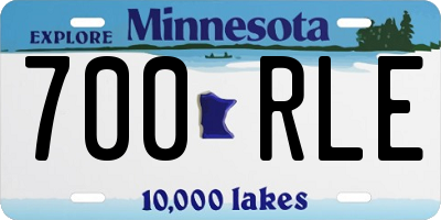 MN license plate 700RLE