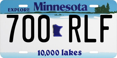 MN license plate 700RLF