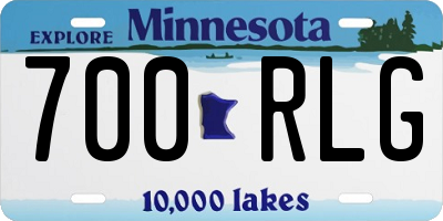 MN license plate 700RLG