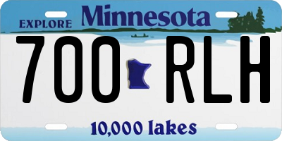 MN license plate 700RLH