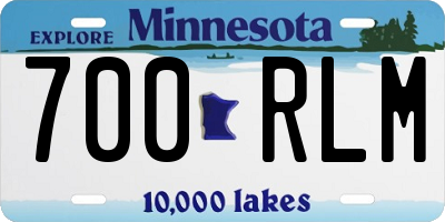MN license plate 700RLM