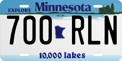 MN license plate 700RLN