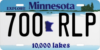 MN license plate 700RLP