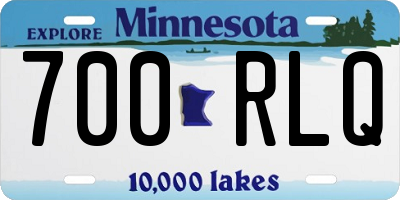 MN license plate 700RLQ