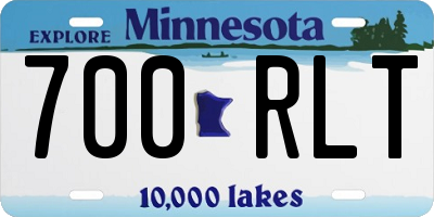 MN license plate 700RLT