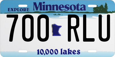 MN license plate 700RLU