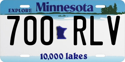 MN license plate 700RLV