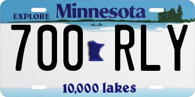 MN license plate 700RLY