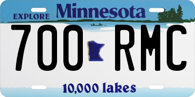 MN license plate 700RMC
