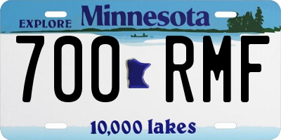 MN license plate 700RMF