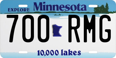 MN license plate 700RMG