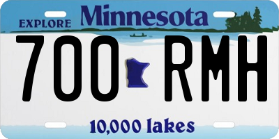 MN license plate 700RMH