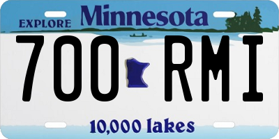 MN license plate 700RMI