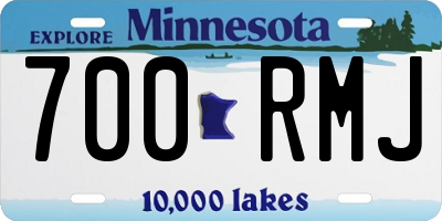 MN license plate 700RMJ