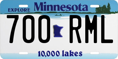 MN license plate 700RML