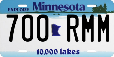 MN license plate 700RMM