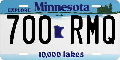MN license plate 700RMQ
