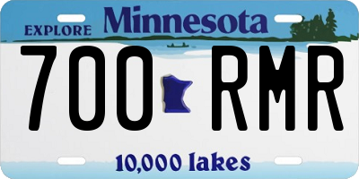 MN license plate 700RMR