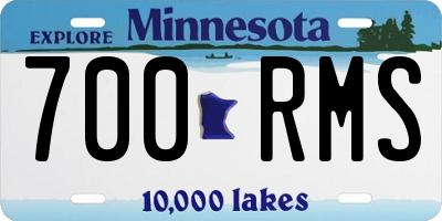 MN license plate 700RMS