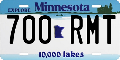 MN license plate 700RMT