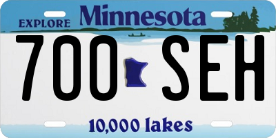 MN license plate 700SEH