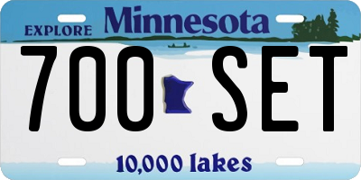 MN license plate 700SET