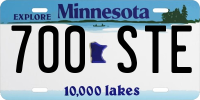 MN license plate 700STE