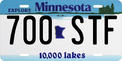 MN license plate 700STF