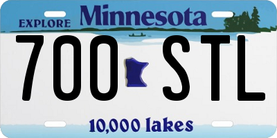 MN license plate 700STL