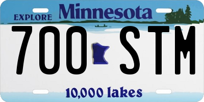 MN license plate 700STM