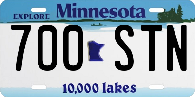 MN license plate 700STN
