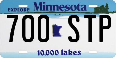 MN license plate 700STP