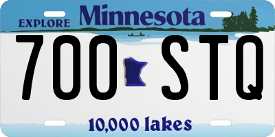 MN license plate 700STQ