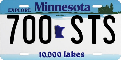 MN license plate 700STS