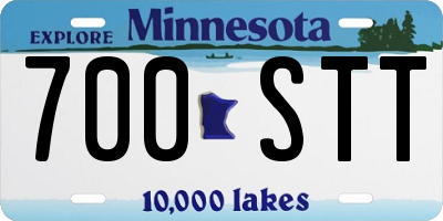 MN license plate 700STT
