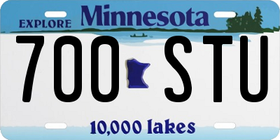 MN license plate 700STU