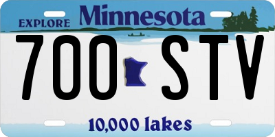 MN license plate 700STV