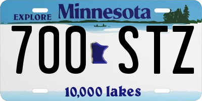 MN license plate 700STZ