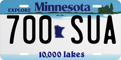MN license plate 700SUA