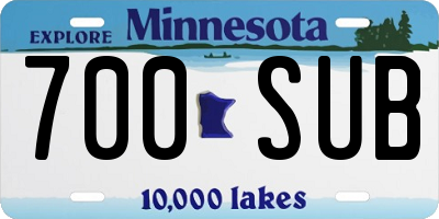 MN license plate 700SUB