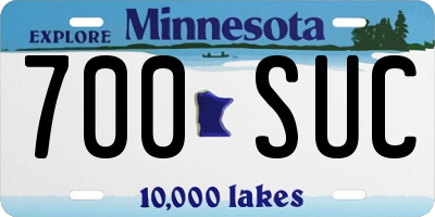 MN license plate 700SUC