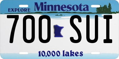 MN license plate 700SUI