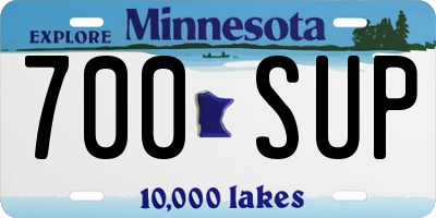 MN license plate 700SUP
