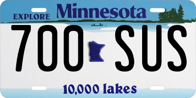 MN license plate 700SUS