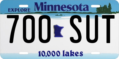 MN license plate 700SUT