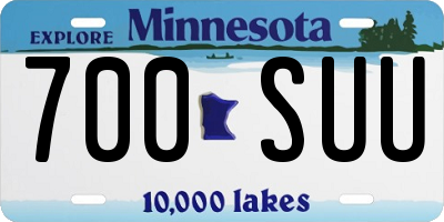 MN license plate 700SUU